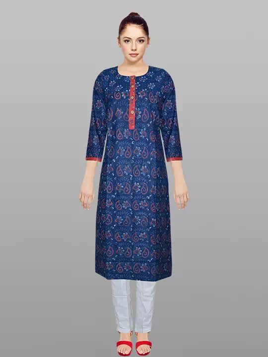 Women Kurti Dark Blue