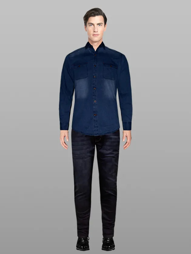 Men Shirt Dark Blue