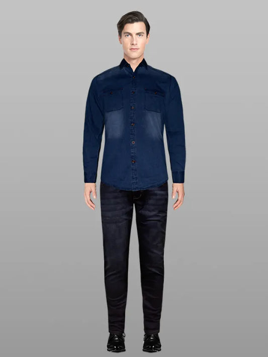 Men Shirt Dark Blue