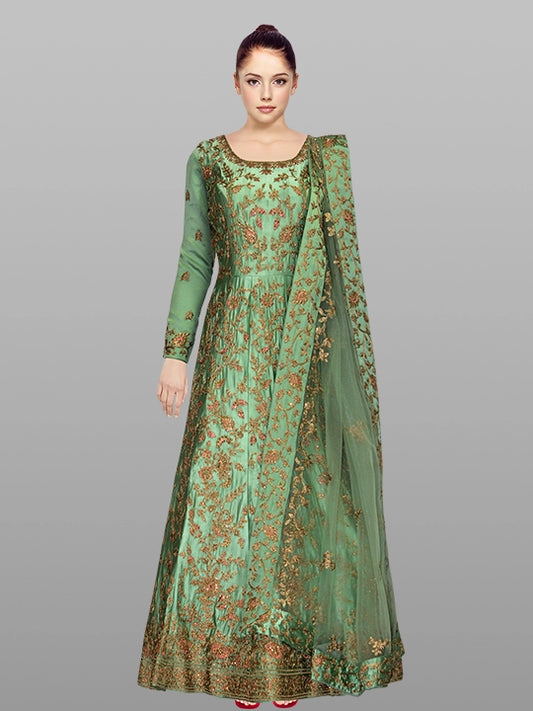 Women Dress Pecock Green