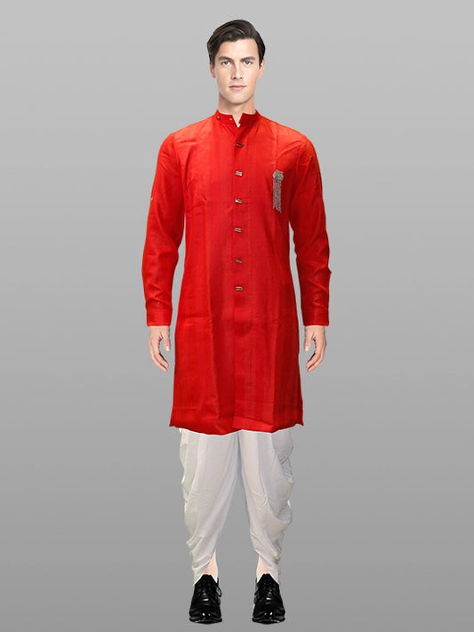 Men Kurta Red