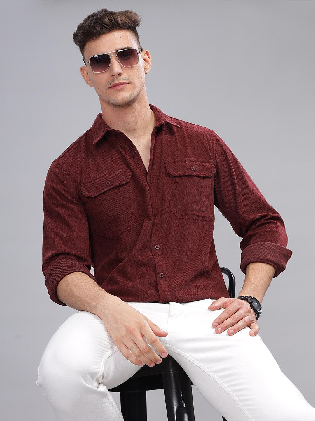 Men Shirt Brown